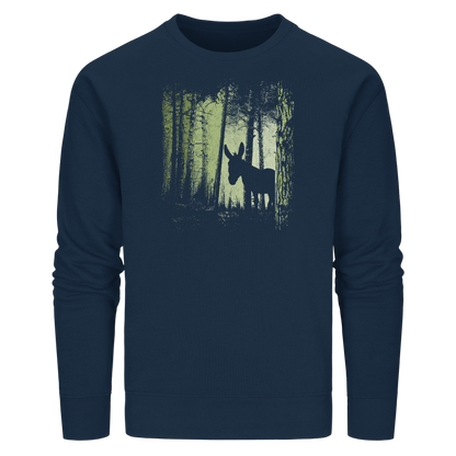 Esel im Zwielicht-Wald - Organic Basic Unisex Sweatshirt