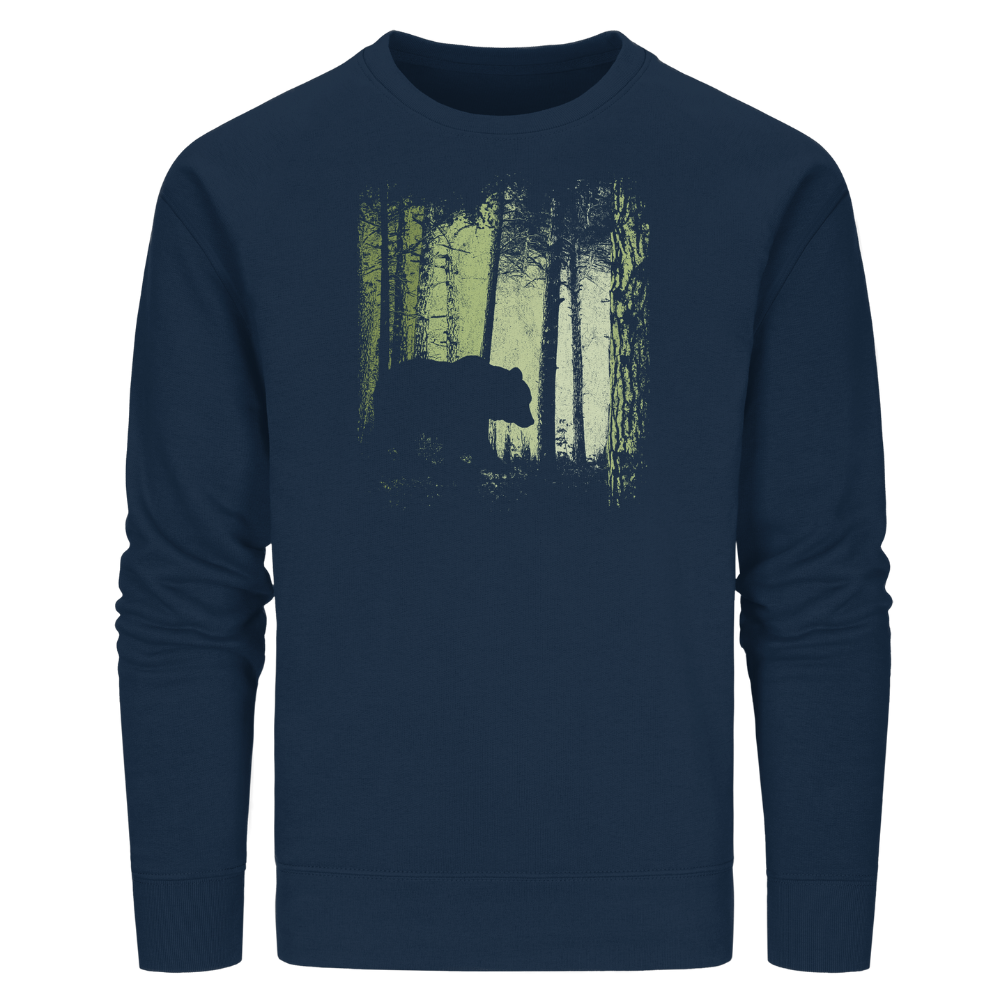 Braunbär im Zwielicht Wald - Organic Basic Unisex Sweatshirt