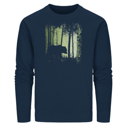 Braunbär im Zwielicht Wald - Organic Basic Unisex Sweatshirt