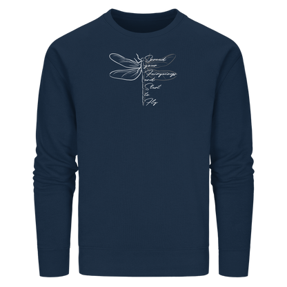 Breite die Flügel aus und flieg los | Libelle - Organic Basic Unisex Sweatshirt
