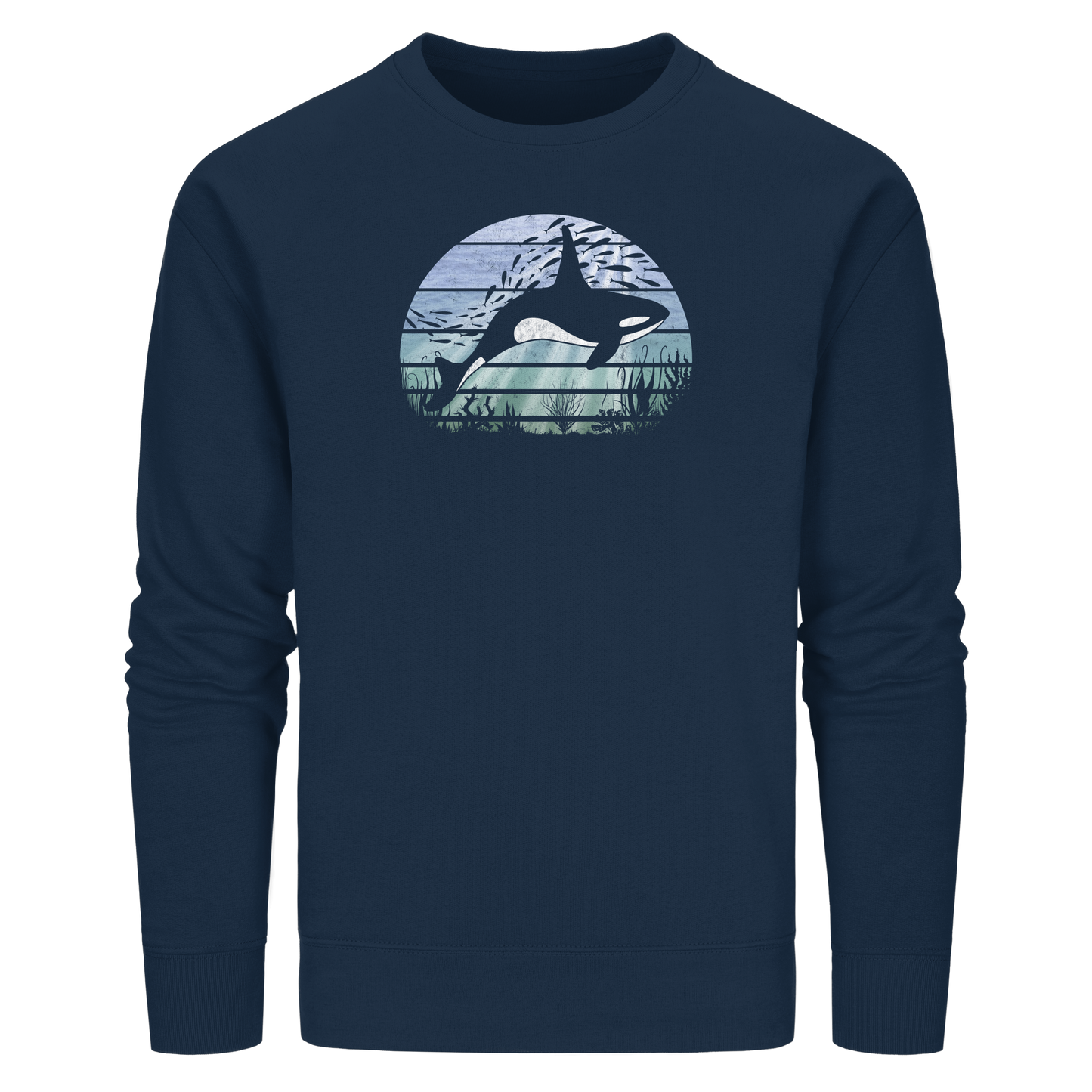 Retro Tiefsee Schwertwal Orca - Organic Basic Unisex Sweatshirt