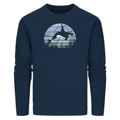 Retro Tiefsee Schwertwal Orca - Organic Basic Unisex Sweatshirt