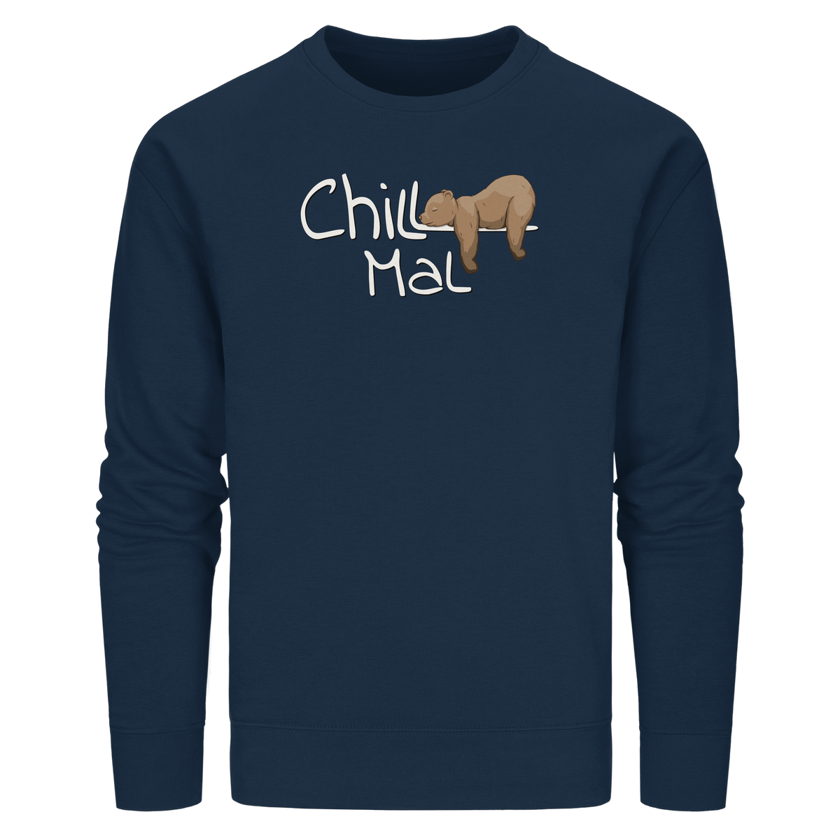 Chill Mal schläfriger Braunbär - Organic Basic Unisex Sweatshirt