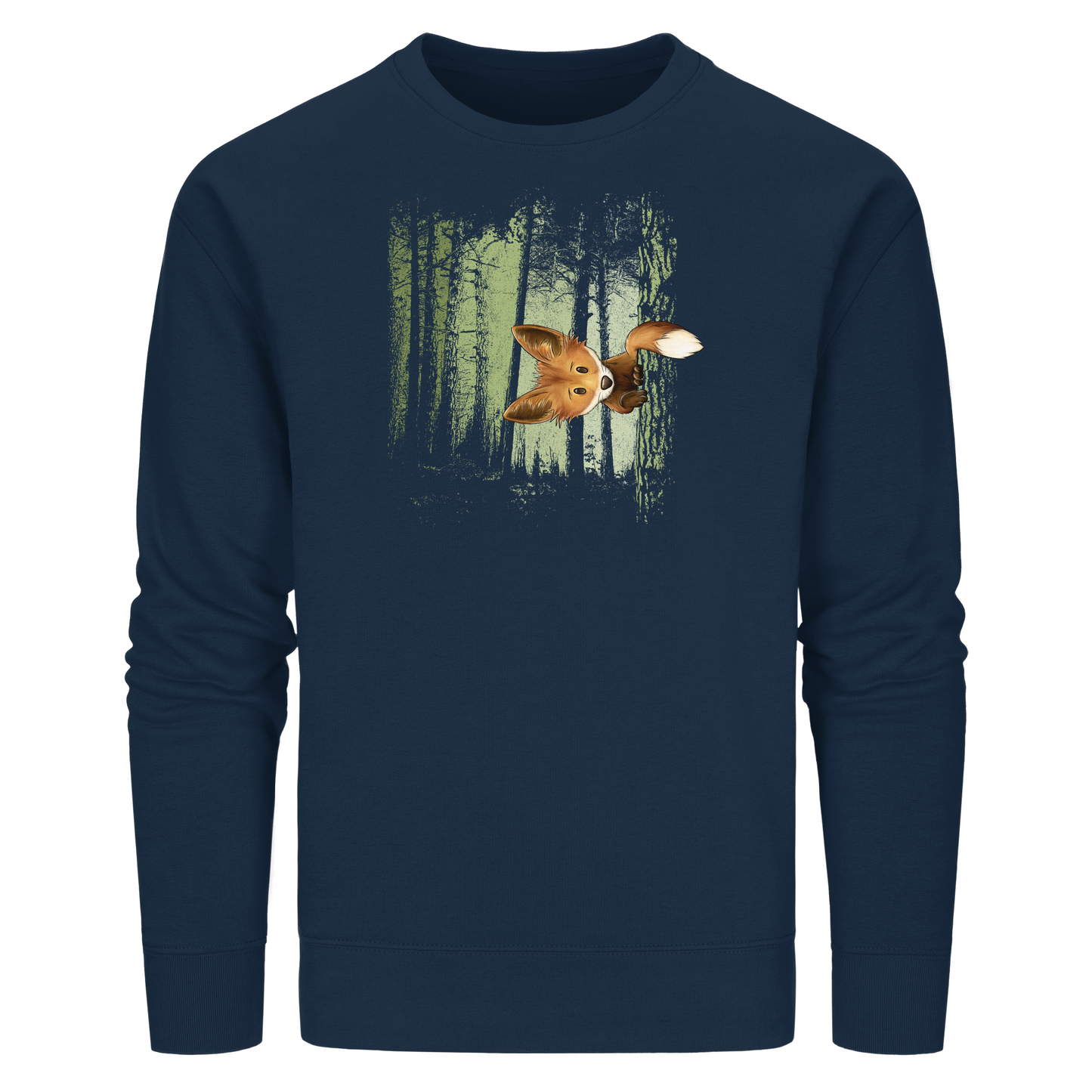 Fuchs im Zwielicht-Wald - Organic Basic Unisex Sweatshirt