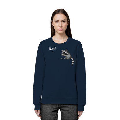 Nope! Frecher verwegener Waschbär - Organic Basic Unisex Sweatshirt