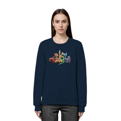 Regenbogen Tiere für Freundschaft, Toleranz und Vielfalt - Organic Basic Unisex Sweatshirt