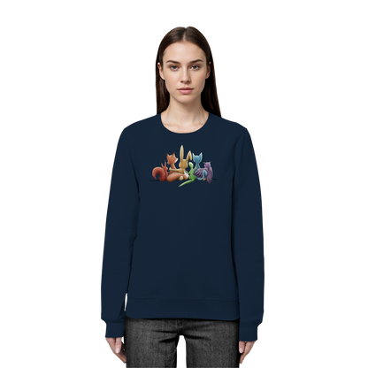 Regenbogen Tiere für Freundschaft, Toleranz und Vielfalt - Organic Basic Unisex Sweatshirt