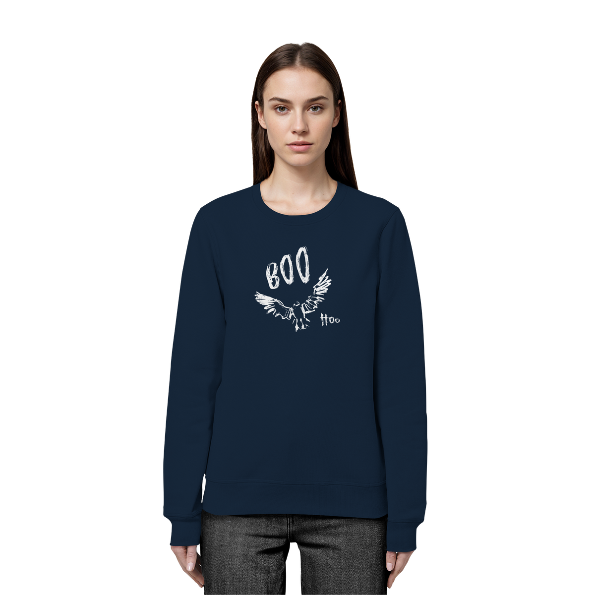 Boo Hoo! Fliegende Eule  - Organic Basic Unisex Sweatshirt
