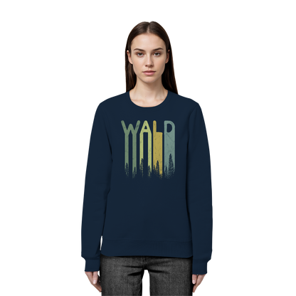 Wald Retro Forst Schriftzug - Organic Basic Unisex Sweatshirt