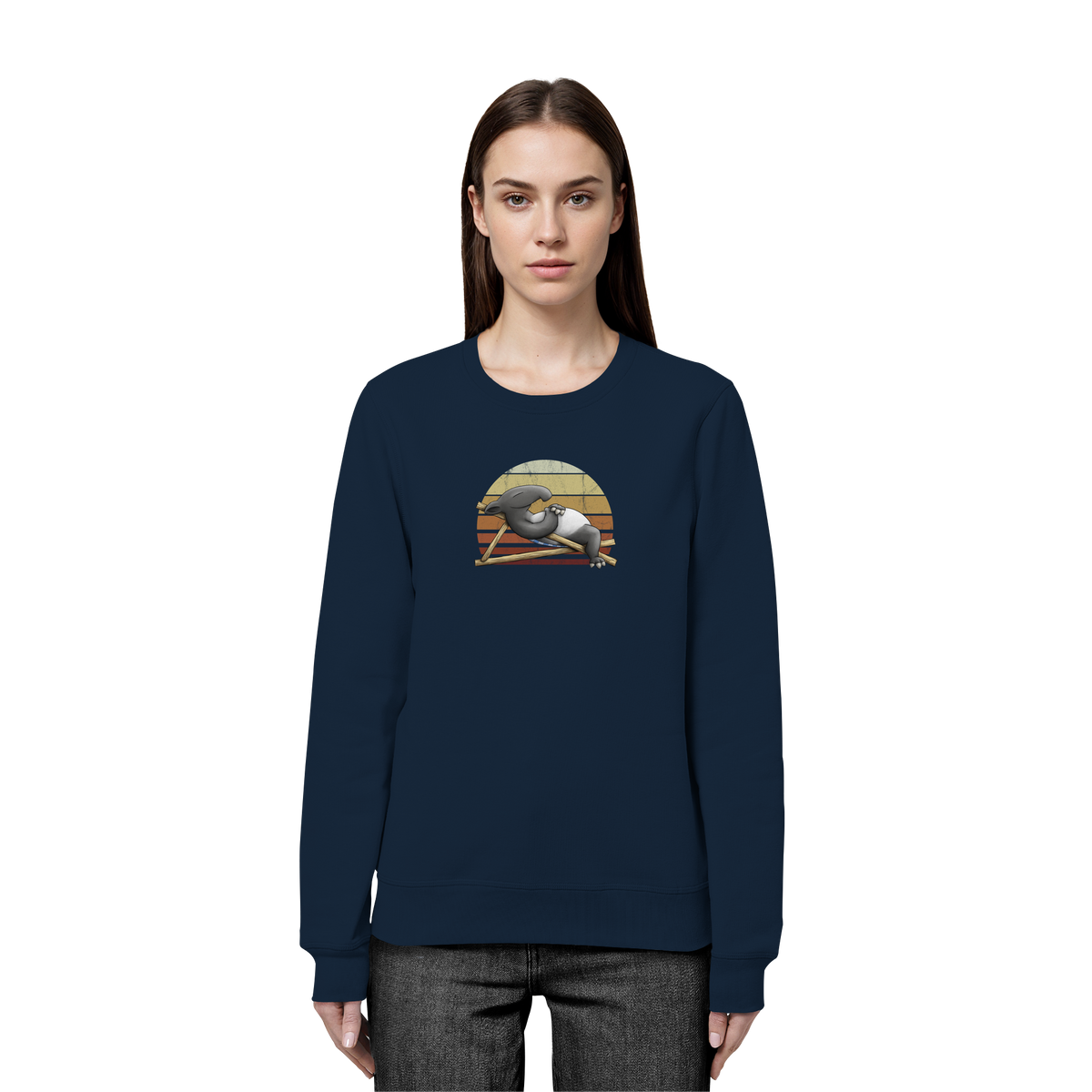 Lässiger Retro Sundown Tapir - Organic Basic Unisex Sweatshirt
