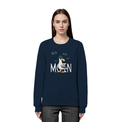 Moin Moin Lässige Hipster Möwe  - Organic Basic Unisex Sweatshirt