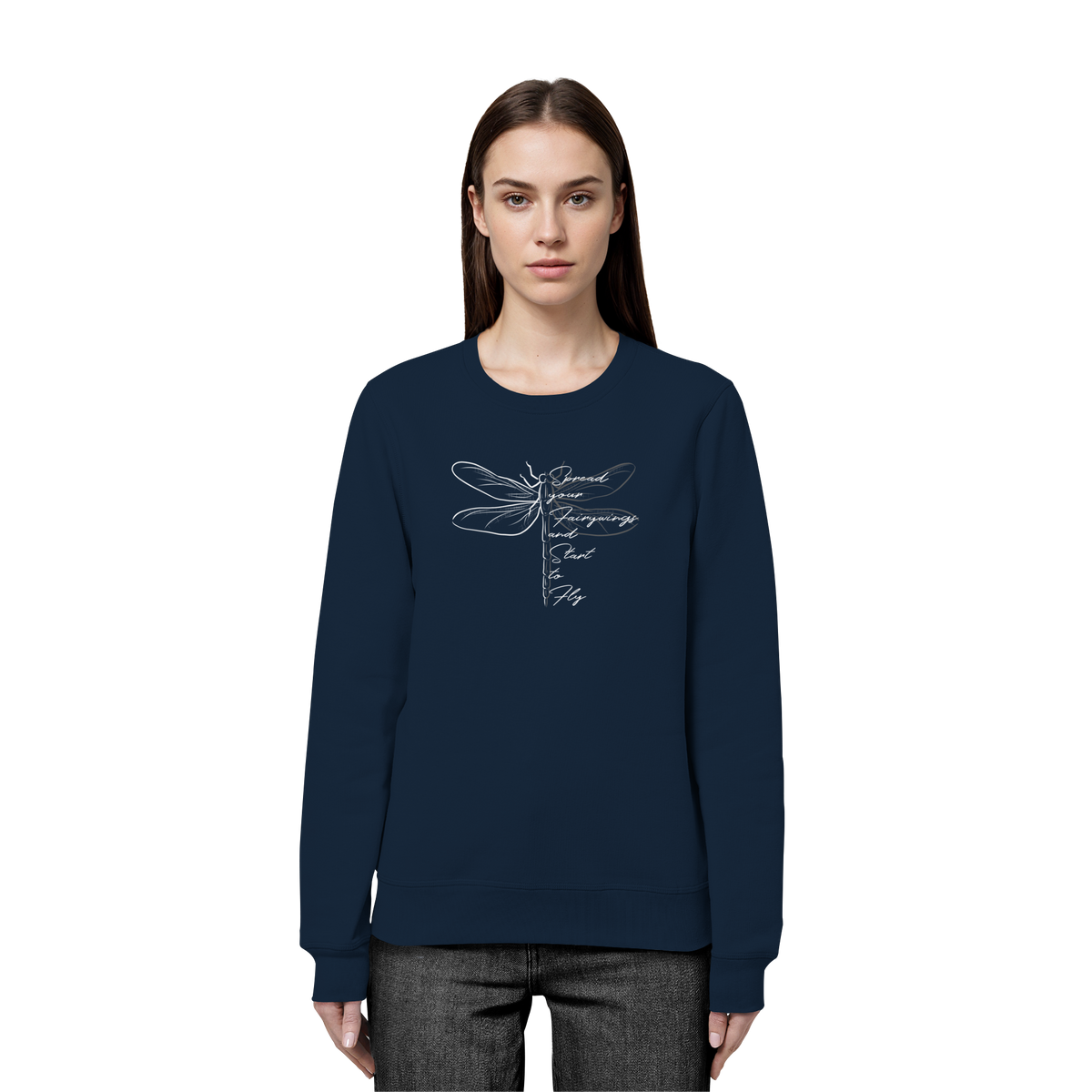 Breite die Flügel aus und flieg los | Libelle - Organic Basic Unisex Sweatshirt