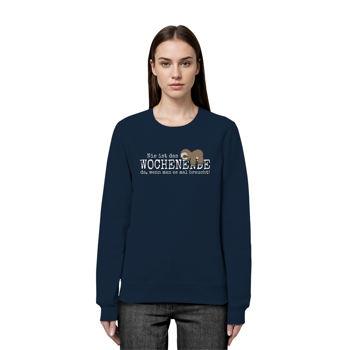 Kawaii Faultier Wochenende - Organic Basic Unisex Sweatshirt