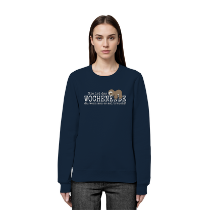 Kawaii Faultier Wochenende - Organic Basic Unisex Sweatshirt