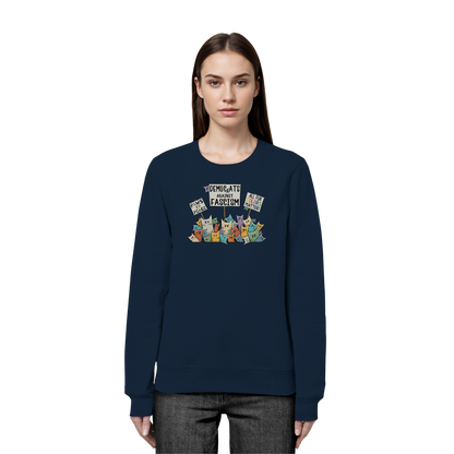 Demo-Katzen gegen Faschismus und für Vielfalt - Organic Basic Unisex Sweatshirt