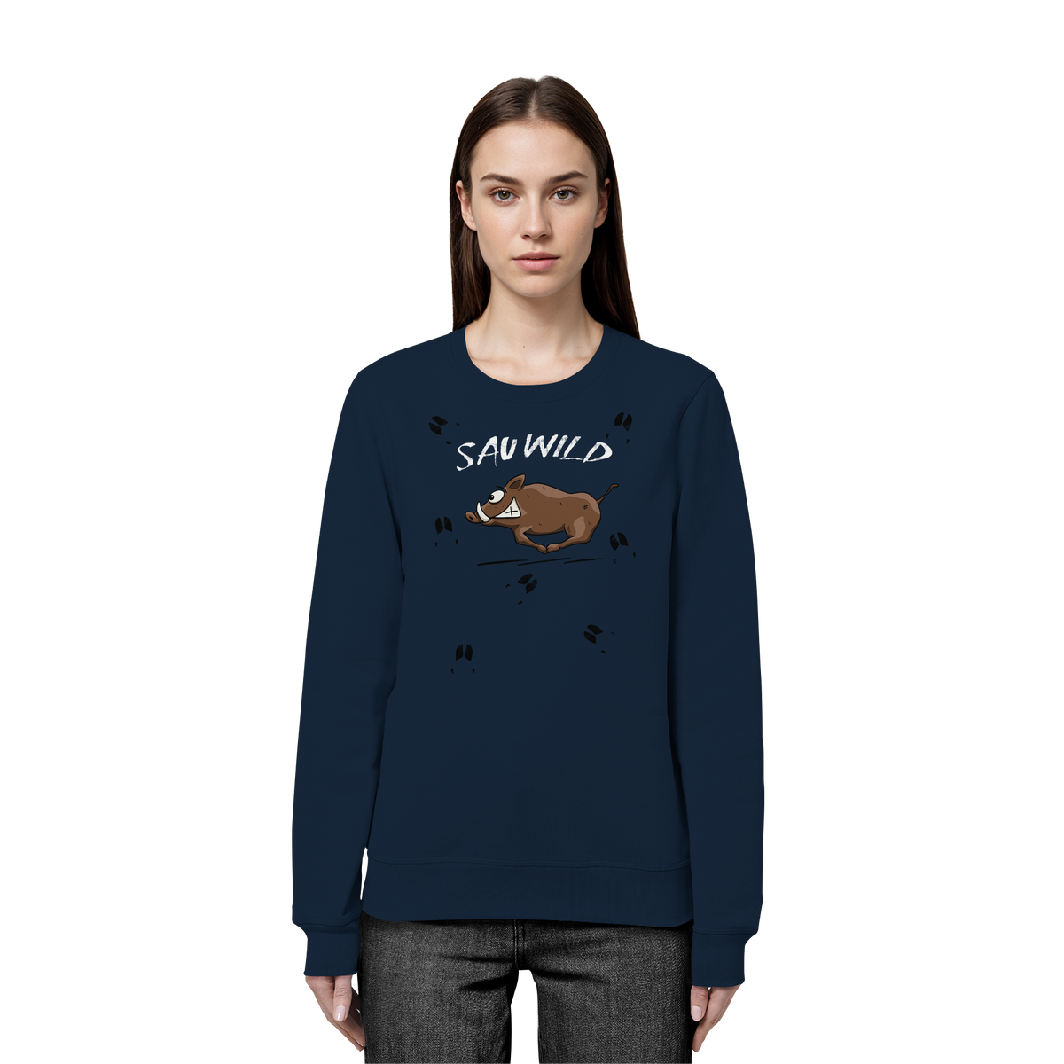 Sauwild wilde Sau | Wildschwein Keiler - Organic Basic Unisex Sweatshirt