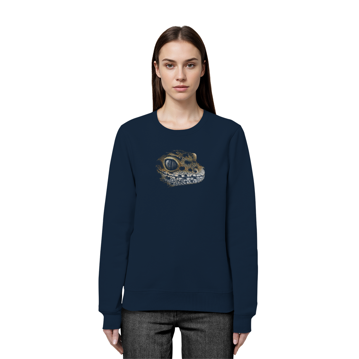 Leopard Gecko Skizze Kritzelkunst - Organic Basic Unisex Sweatshirt