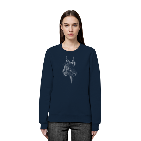 Luchs Kritzelkunst Wildkatze Illustration - Organic Basic Unisex Sweatshirt