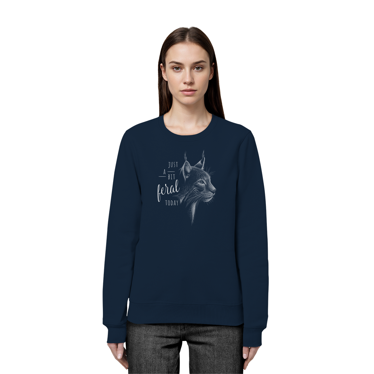 Just A Bit Feral Today! Wildkatze - Organic Basic Unisex Sweatshirt