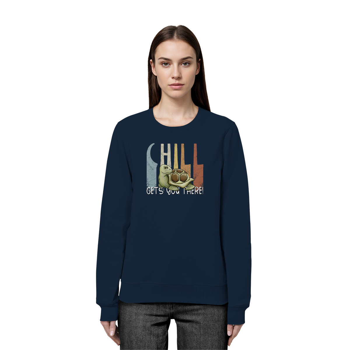 Gechillt gemütliche Schildkröte - Organic Basic Unisex Sweatshirt
