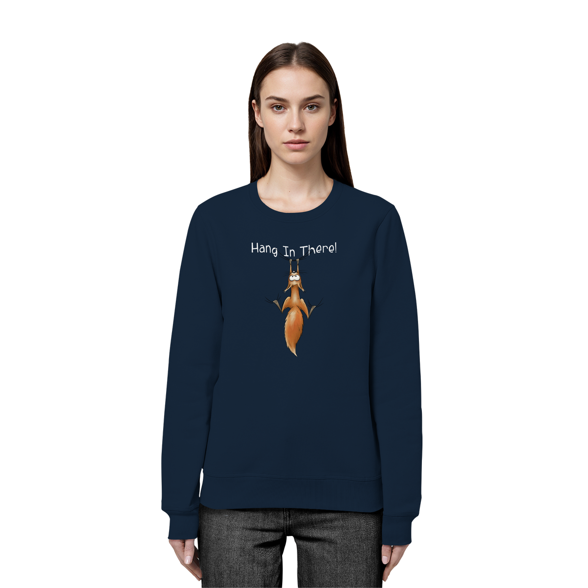 Hang In There | Lässiges Eichhörnchen - Organic Basic Unisex Sweatshirt