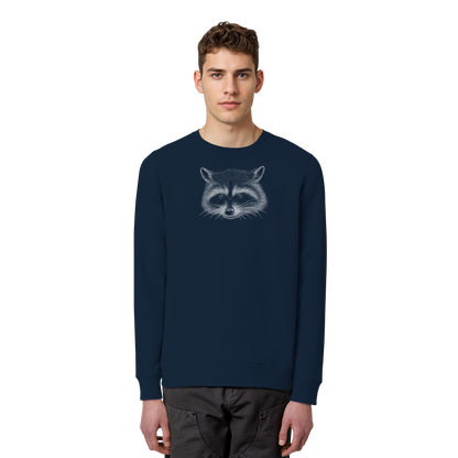 Waschbär Illustration Kritzelkunst - Organic Basic Unisex Sweatshirt