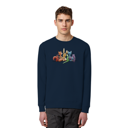 Regenbogen Tiere für Freundschaft, Toleranz und Vielfalt - Organic Basic Unisex Sweatshirt