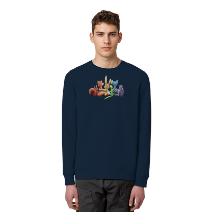 Regenbogen Tiere für Freundschaft, Toleranz und Vielfalt - Organic Basic Unisex Sweatshirt