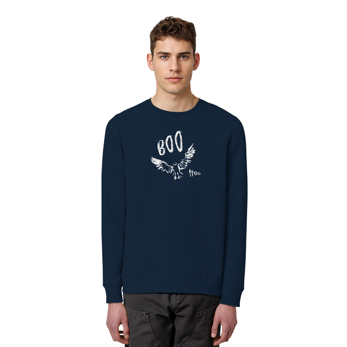 Boo Hoo! Fliegende Eule  - Organic Basic Unisex Sweatshirt