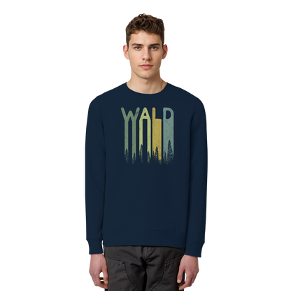 Wald Retro Forst Schriftzug - Organic Basic Unisex Sweatshirt