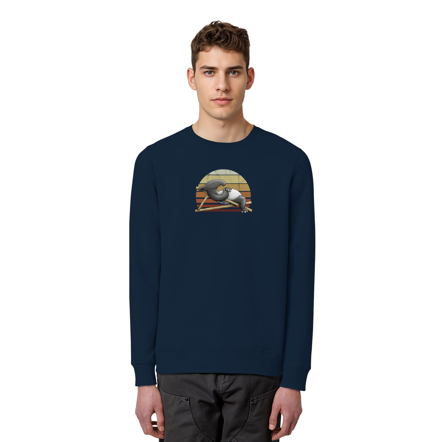 Lässiger Retro Sundown Tapir - Organic Basic Unisex Sweatshirt