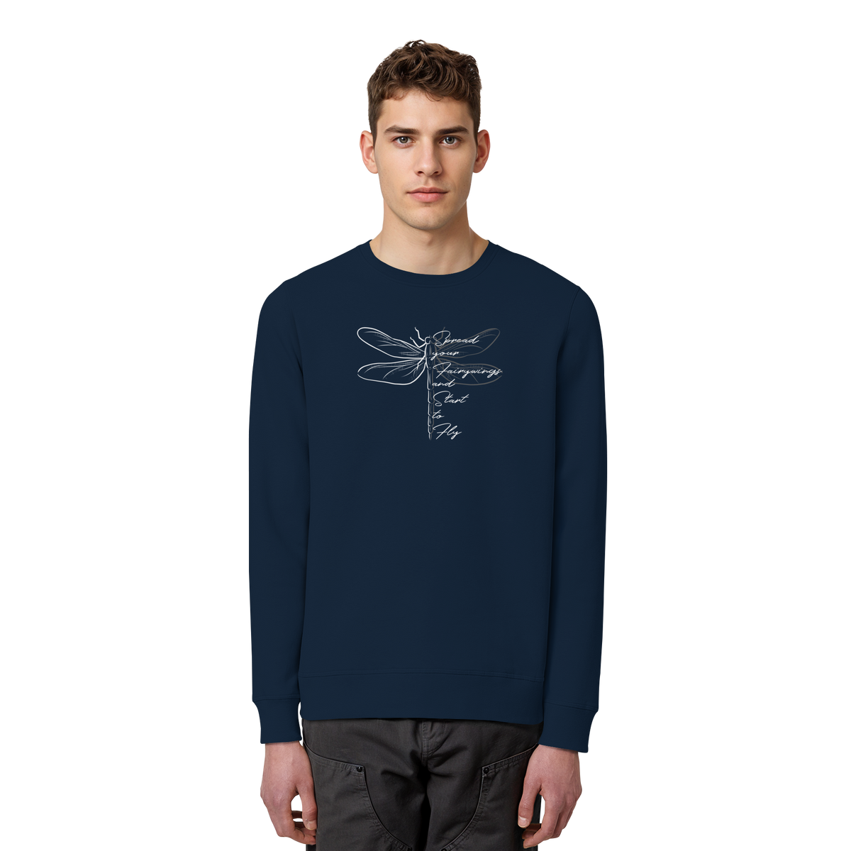 Breite die Flügel aus und flieg los | Libelle - Organic Basic Unisex Sweatshirt