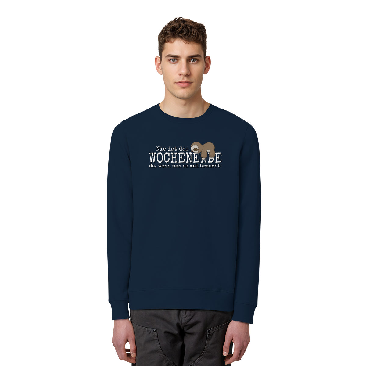 Kawaii Faultier Wochenende - Organic Basic Unisex Sweatshirt