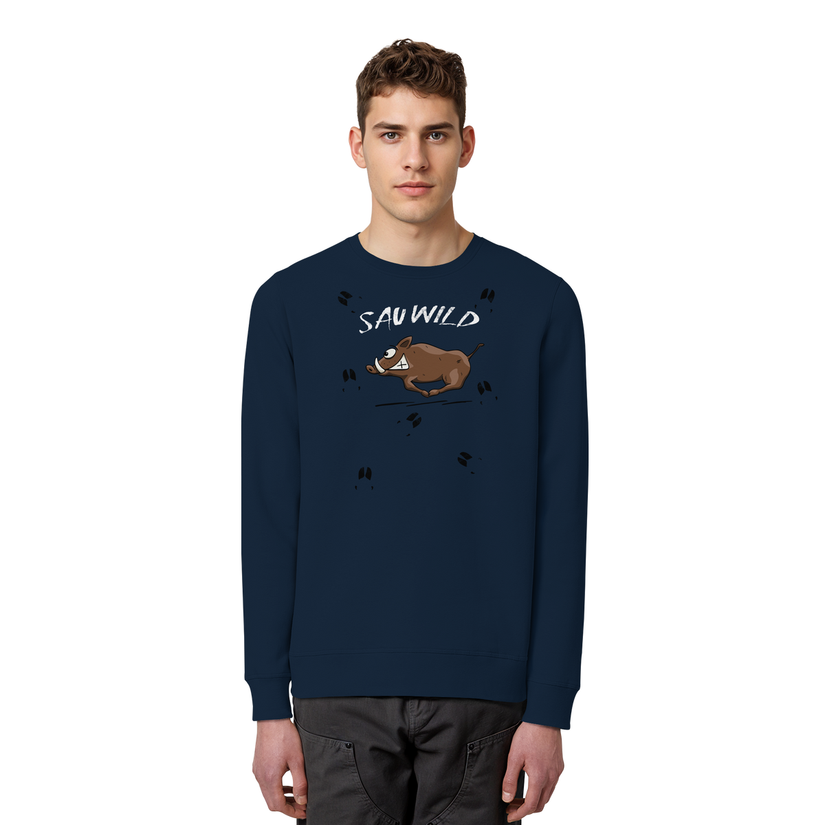 Sauwild wilde Sau | Wildschwein Keiler - Organic Basic Unisex Sweatshirt