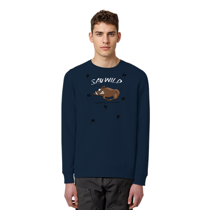 Sauwild wilde Sau | Wildschwein Keiler - Organic Basic Unisex Sweatshirt