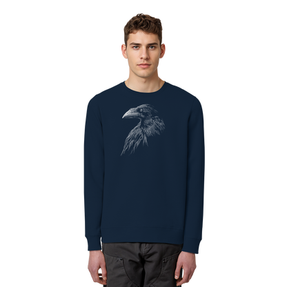 Kritzelkunst Rabe Krähe - Organic Basic Unisex Sweatshirt