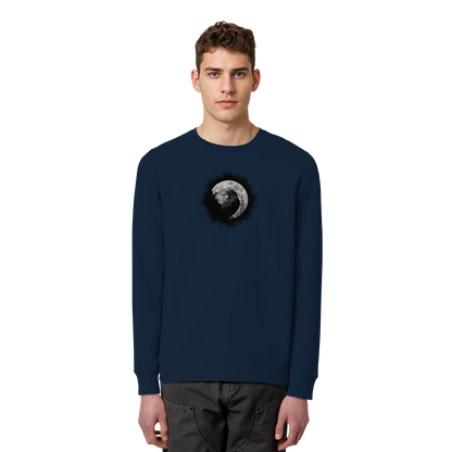 Schwarzer Rabe bei Vollmond  - Organic Basic Unisex Sweatshirt