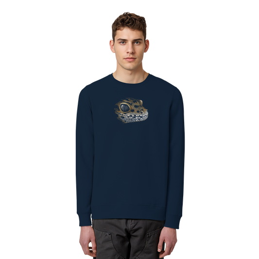 Leopard Gecko Skizze Kritzelkunst - Organic Basic Unisex Sweatshirt