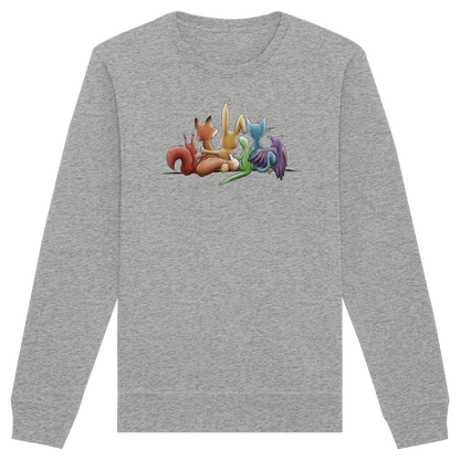 Regenbogen Tiere für Freundschaft, Toleranz und Vielfalt - Organic Basic Unisex Sweatshirt