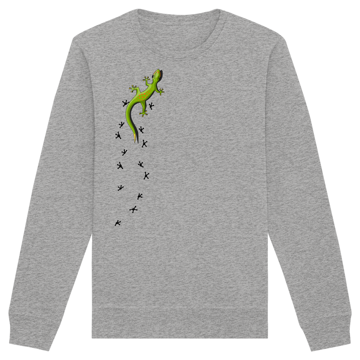 Kletternder Gecko mit Spuren - Organic Basic Unisex Sweatshirt