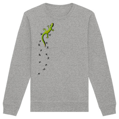 Kletternder Gecko mit Spuren - Organic Basic Unisex Sweatshirt