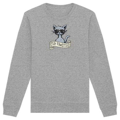 Stay Pawsitive Bleib lässig Hipster Katze - Organic Basic Unisex Sweatshirt