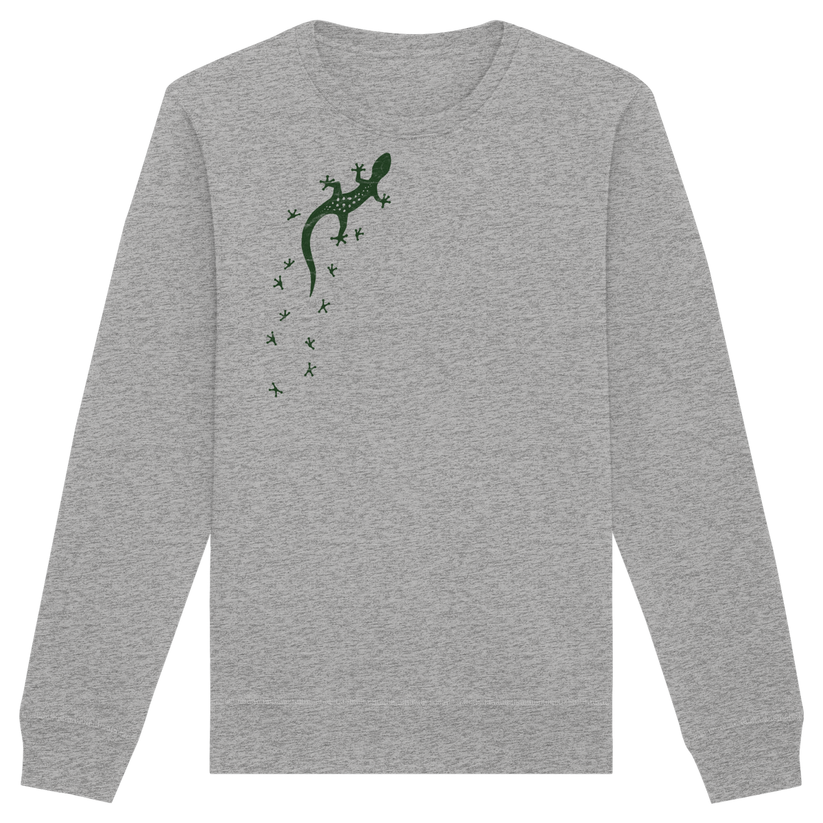 Gecko Eidechse Silhouette dunkel - Organic Basic Unisex Sweatshirt