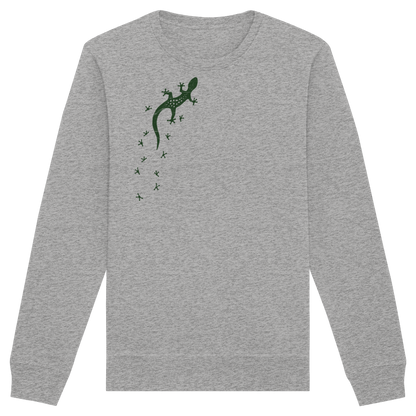 Gecko Eidechse Silhouette dunkel - Organic Basic Unisex Sweatshirt