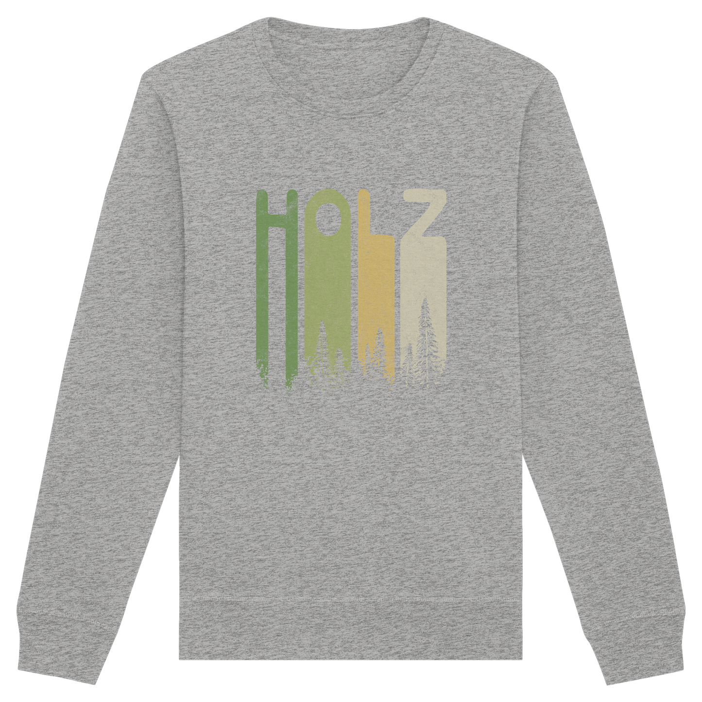 Holz Retro Wald Schriftzug - Organic Basic Unisex Sweatshirt