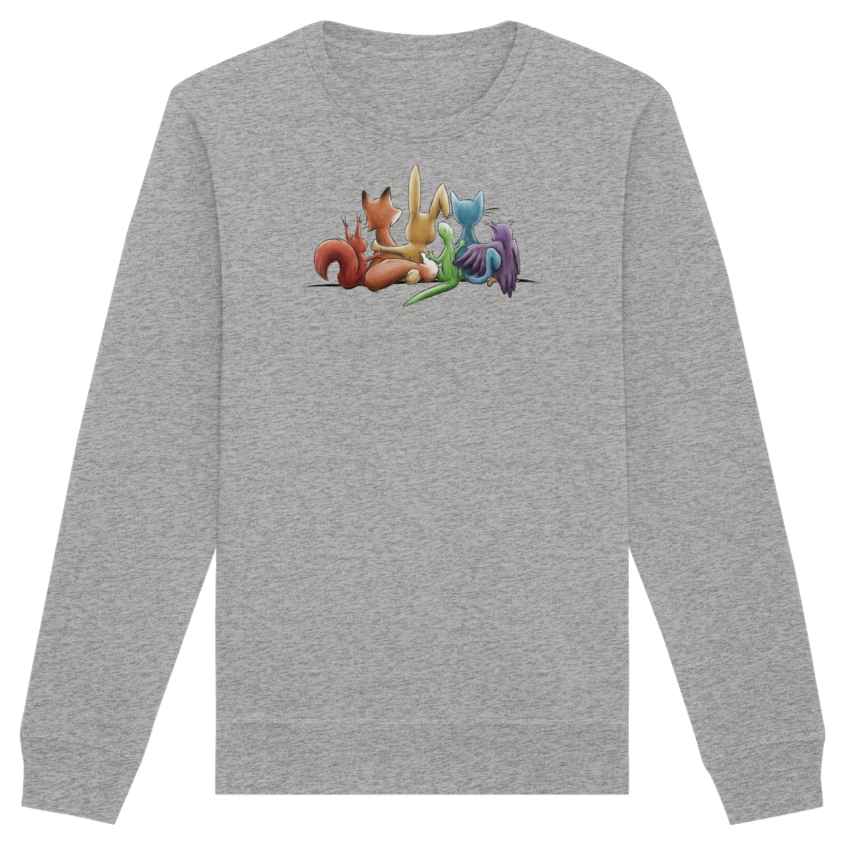 Regenbogen Tiere für Freundschaft, Toleranz und Vielfalt - Organic Basic Unisex Sweatshirt
