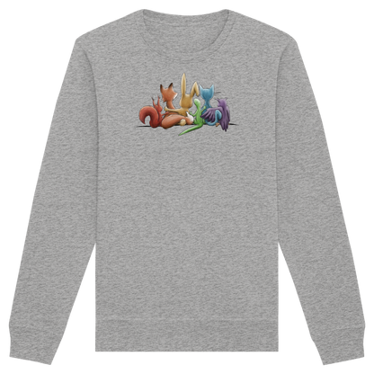 Regenbogen Tiere für Freundschaft, Toleranz und Vielfalt - Organic Basic Unisex Sweatshirt