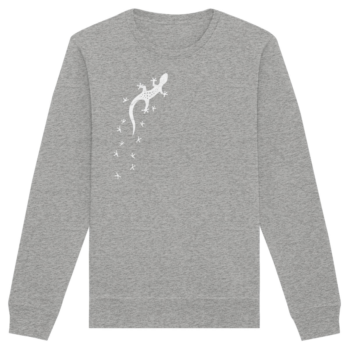 Gecko Eidechse Silhouette hell - Organic Basic Unisex Sweatshirt