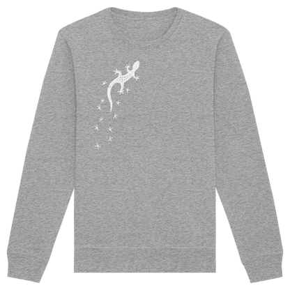 Gecko Eidechse Silhouette hell - Organic Basic Unisex Sweatshirt