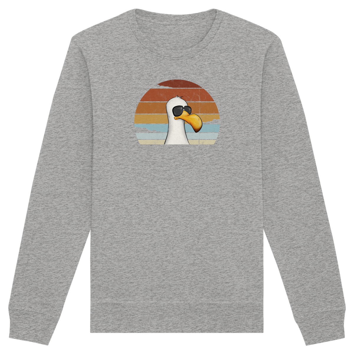 Cool lässige Retro Möwe - Organic Basic Unisex Sweatshirt
